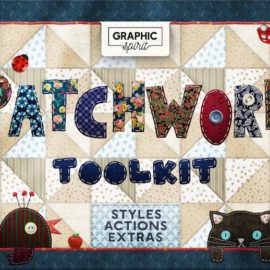 CreativeMarket – PATCHWORK Effect Photoshop TOOLKIT – 248984 Free Download