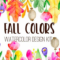 Fall Colors Watercolor Design Kit