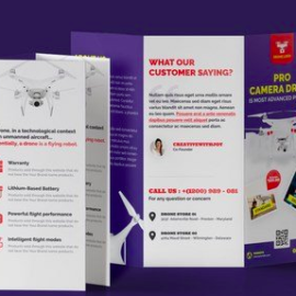 Drone Product Showcase Tri-Fold Brochure