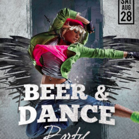 Dance Party Flyer Template PSD Free Download