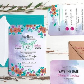 Floral Wedding Invitation Suite Free Download