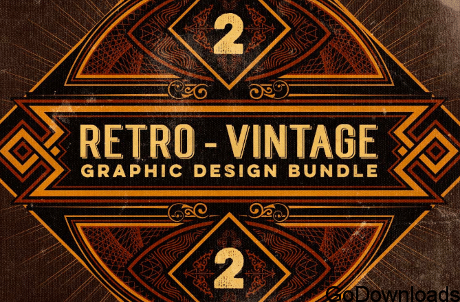 MightyDeals BUNDLE of 500+ Retro/Vintage Design Elements Free Download