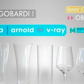 Beer glass collection Maya | Arnold | V-Ray | OBJ Free Download