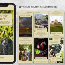 Vineyard Farming Instagram Stories AI and PSD Free Download