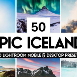 CreativeMarket – Epic Iceland – 50 Lightroom Presets 4401492 Free Download