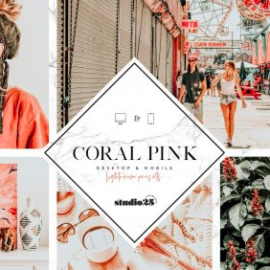 CreativeMarket – Coral pink lightroom preset 4007624 Free Download