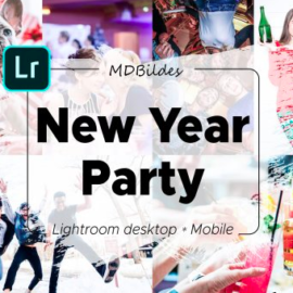 CreativeMarket – 5 Lightroom Presets, New Year Party 4424549 Free Download