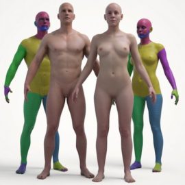 3D Scan Store – ULTIMATE TEXTURED MALE AND FEMALE BASE MESH BUNDLE