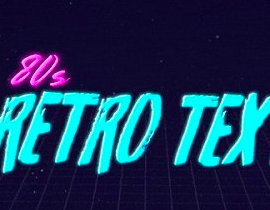 80s Retro Text Animation in After Effects Free Download