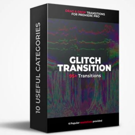 FlatPackFx – 95+ Glitch Transitions – Premiere Pro Free Download