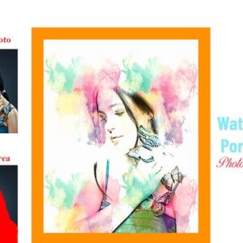 Watercolor Portrait Photoshop Action Free Download