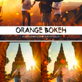 50 Orange Light Overlays Bokeh 3633158 PSD Free Download