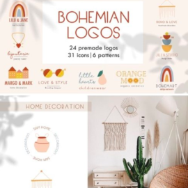 Bohemian Logo Set 3635073 PSD Free Download