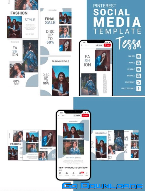 Fashion Pinterest Templates 3625853 PSD Free Download