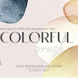 Gold Watercolor Brushes Free Download