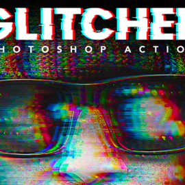 GraphicRiver Glitched Photoshop Action 25774601 Free Download