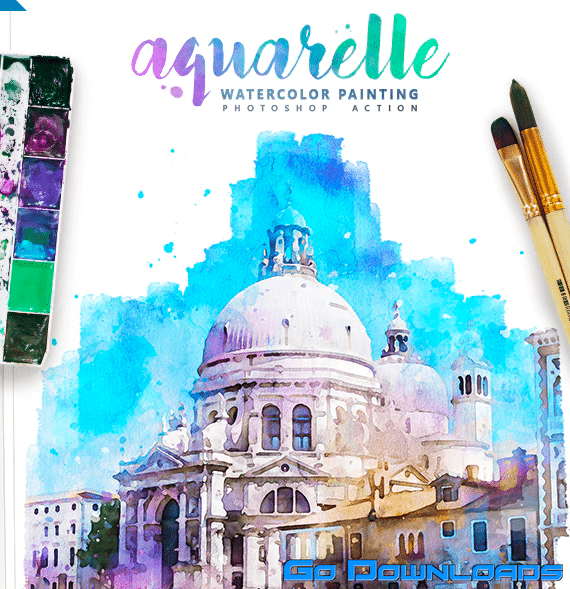 Graphicriver - Aquarelle - Watercolor Painting Photoshop Action 25391242 Free Download