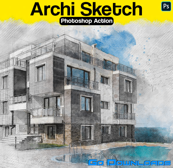 archi sketch photoshop action download