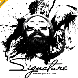 Signature B&W Vector CS4+ Photoshop Action Free Download