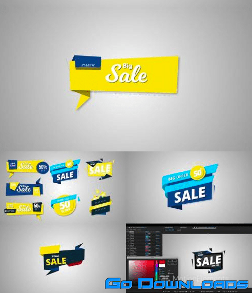 MotionElements 11 Sale Banners 11366602 Free Download