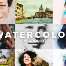 CreativeMarket – Watercolor Creation Kit 4510098 Free Download