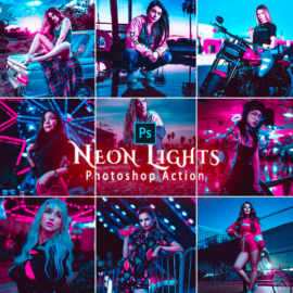 Neon Lights Photoshop Actions Free Download