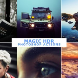 CreativeMarket – 50 Magic HDR Photoshop Actions 4599059