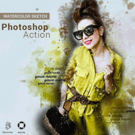 GraphicRiver – Watercolor Sketch – Photoshop Action 25782143 Free Download