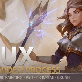 Artstation – LUX: full 18h real-time painting (4k image – PSD – Brushes) – Dao Le Trong