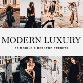 CreativeMarket – 50 Modern Luxury Lightroom Presets 4683256 Free Download