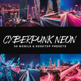 CM – 50 Cyberpunk Neon Lightroom Presets 4675779 Free Download