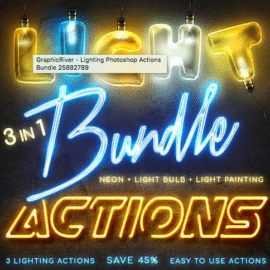 GraphicRiver – Lighting Photoshop Actions Bundle 25882789