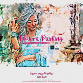 CreativeMarket – Modern Painting Pro PS Action 4540078