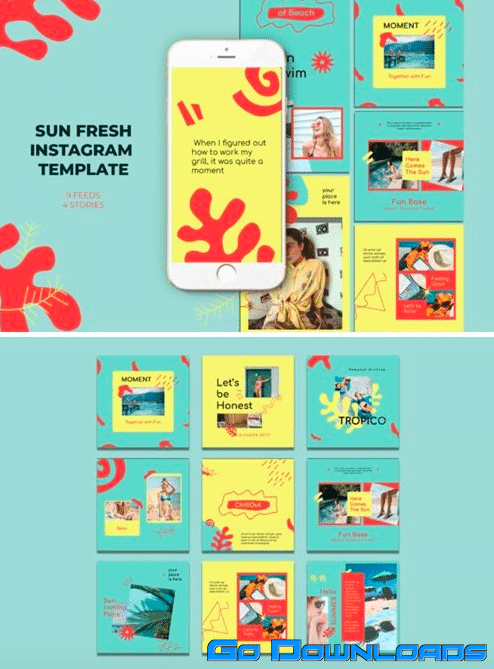 Sun Fresh Instagram Templates 3623691 PSD Free Download