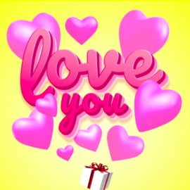 Valentine Gift Artwork Text Effect Premium PSD Free Download