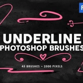 240 Dividers and Underline Photoshop Stamp Brushes Free Download