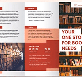 Book Tri-Fold Brochure Template Free Download