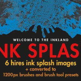 CreativeMarket Ink Splash 6 Images and Brushes Free Download