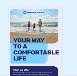 Insurance Agency Bi-Fold Brochure Template Free Download