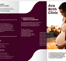 Pregnancy Tri-Fold Brochure Template Free Download