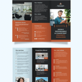 Property Management Maintenance Tri-Fold Brochure Template Free Download