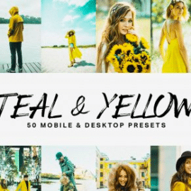 CreativeMarket – 50 Teal & Yellow Lightroom Presets and LUTs 4747346