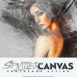 GraphicRiver – Splatter Canvas Photoshop Action 25815169