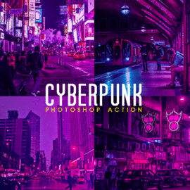 GraphicRiver – Cyberpunk Photoshop Action 26158552