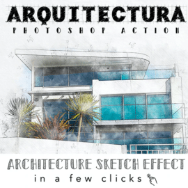 GraphicRiver – Arquitectura – Architecture Sketch Photoshop Action 26013208