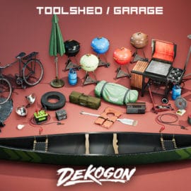 Cubebrush – Toolshed / Garage Props COMBO PACK [UE4+Raw]