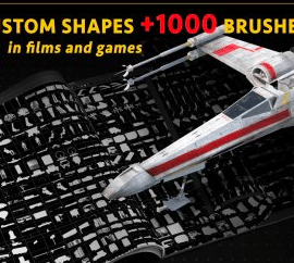 2000+ Custom shapes 1000+ Kitbash brushes for concept art (DEMO VIDEO) mega pack vol.2 Free Download