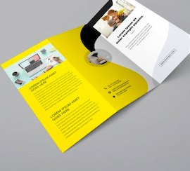 Creative Trifold Brochure with Yellow Concept 343914379 Free Download