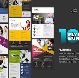 CreativeMarket 10 Corporate Flyer Bundle Free Download