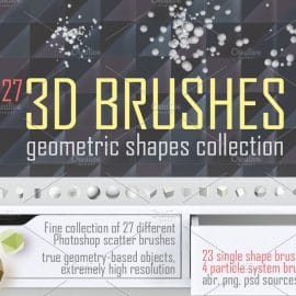 CreativeMarket 3D brushes for Photoshop Free Download